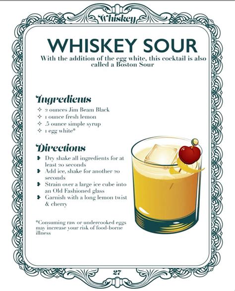 Whiskey Sour Jim Beam Black Drinks Alcohol Recipes Cocktail Recipe Book Alcohol Recipes