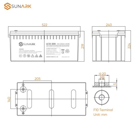 Sunark V Ah Lead Carbon Battery Graphene Ah Deep Cycle Solar