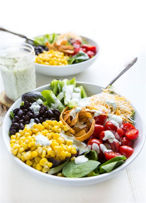 Southwest Salad With Cilantro Ranch Dressing A Zesty Bite