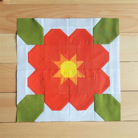 Summer Flower Quilt Block Crafty Staci