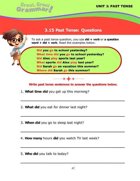 Esl Grammar Past Tense Questions Stickyball Esl Lessons