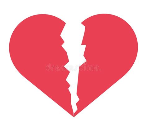 Broken Heart Icon Stock Vector Illustration Of Decorative 79944425