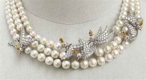 Tiffany And Co Bird On A Pearl Features Rare Natural Saltwater Pearls