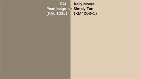 Ral Pearl Beige Ral Vs Kelly Moore Simply Tan Km Side By