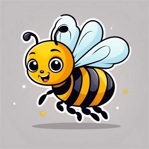 Premium Photo Cute Bee Flying Cartoon Vector Illustration