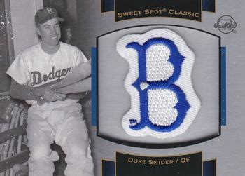 2003 Upper Deck Sweet Spot Classic Patch Cards P DS1 Duke Snider