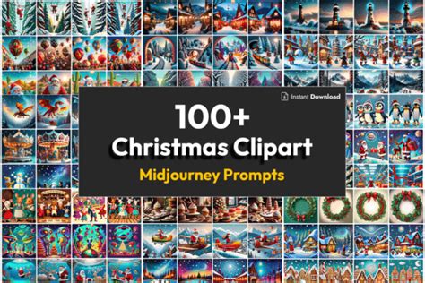 100 Christmas Clipart Midjourney Prompts Graphic By Designlaz