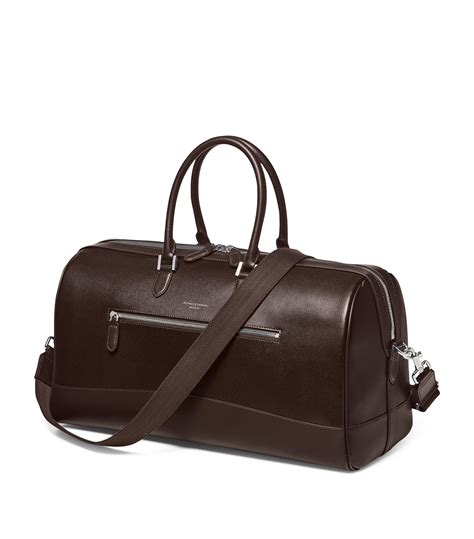 Mens Aspinal Of London Brown Leather City Holdall Harrods Uk