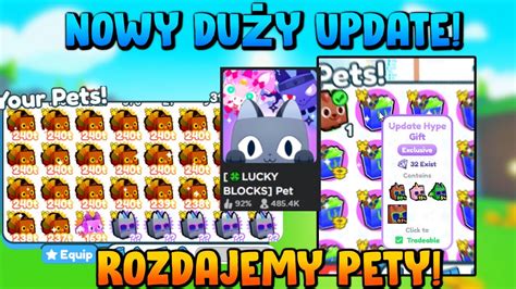 😱nowy Update W Pet Sim X 💎rozdaje Mityki I Gemy💎 Granie Z Widzami