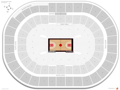 Portland Trail Blazers Seating Guide Moda Center Rose Garden