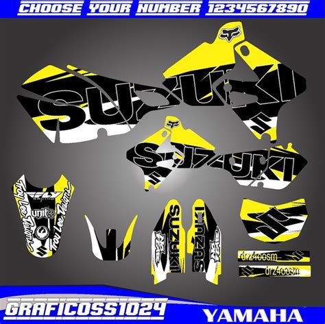 Suzuki Drz400sm Drz400s 400 Kit Graphics Decals Stickers 2000 Etsy