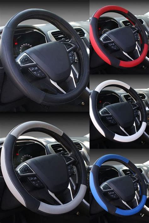 Seg Direct Black And Blue Microfiber Leather Auto Car Steering Wheel