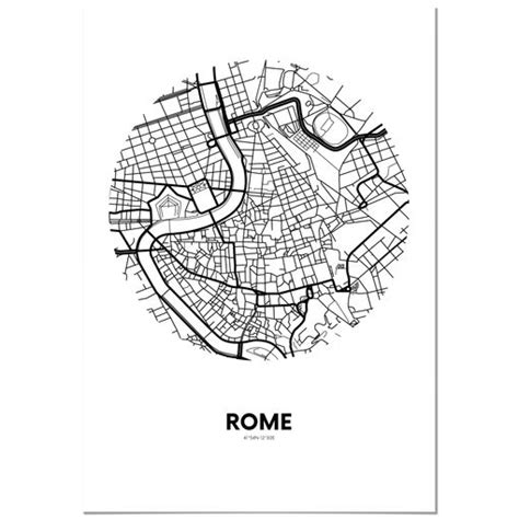 Panorama Cuadro De Aluminio Mapa C Rculo De Roma X Cm Con Ofertas