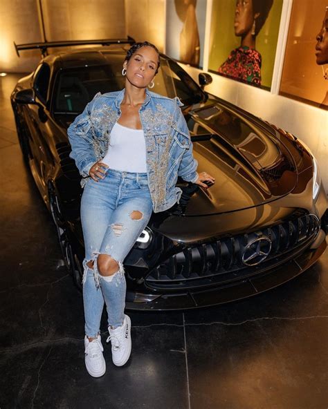 Alicia Keys Looks Fierce Posing With Her Mercedes Amg Gt Black Series P