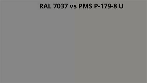 Ral 7037 Vs Pms P 179 8 U Ral Colour Chart Uk