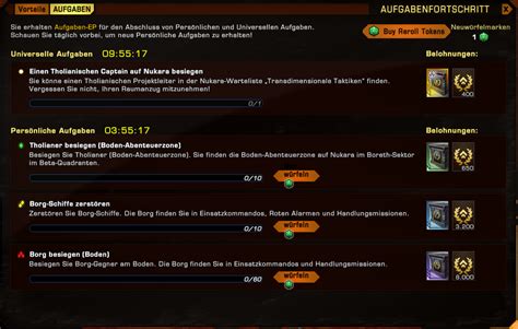 Aufgaben System Offizielles Deutsches Star Trek Online Wiki