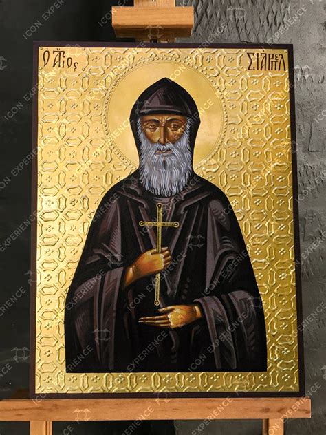 Saint Charbel Makhlouf Handpainted Icon Religious Artwork On Wood