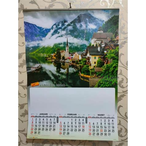 Jual Kalender Dinding Triwulan Motif Pariwisata Dunia Shopee