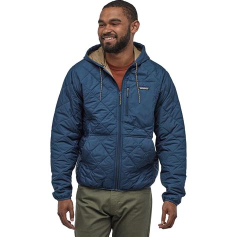 Patagonia Diamond Quilted Bomber Hooded Jacket Mens