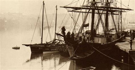 Upper Harbour Whitby North Yorkshire England Late 1800s Tall