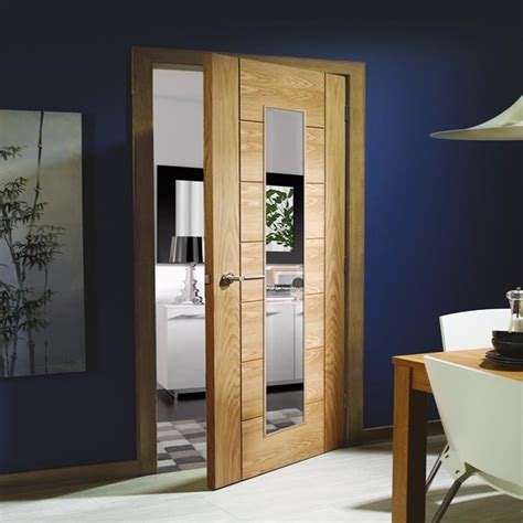 Xl Joinery Internal Oak Unfinished Palermo Original 1l Clear Glass Door At Leader Doors