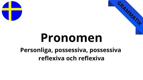 Swedish Language Pronomen Del 1 2 YouTube