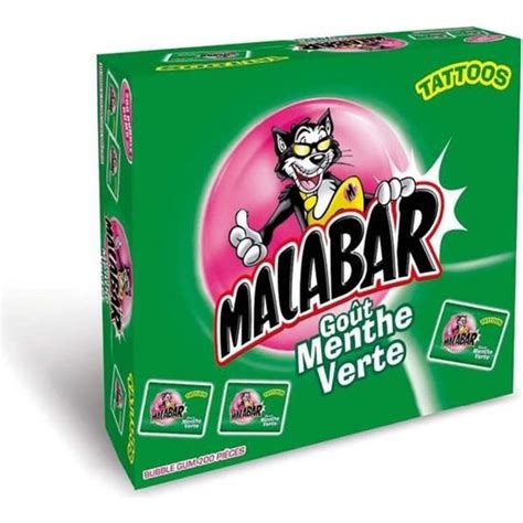 Malabar Bo Te De Chewing Gum La Menthe Verte Pi Ces Cdiscount