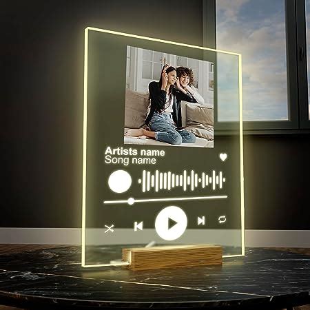 Amazon Personalized Acrylic Spotify Plaque With Led Lights