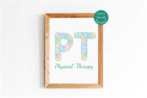 Physical Therapy Tropical Wall Decor Pt Art Print Digital Etsy
