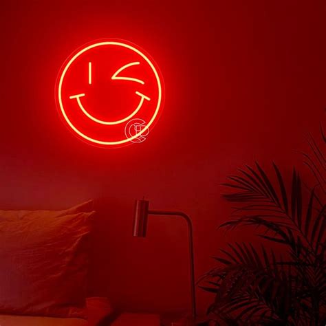 Smiley Face Custom Handmade Led Neon Sign Light Home Bar Led Neon