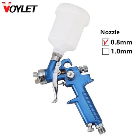 Hvlp Gravity Air Spray Gun Nozzle 08mm 125ml Cup Low Pressure Paint