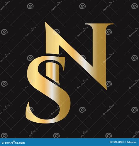 Initial Letter Sn Ns Logo Design Vector Template Monogram Sn Logotype