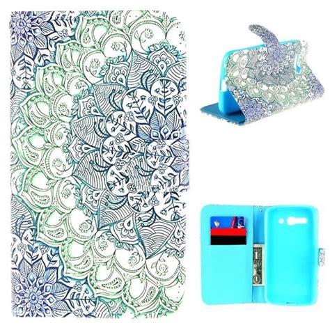 Leathlux Pour Coque Tui Housse Alcatel Onetouch Pop C Tribal Fleur