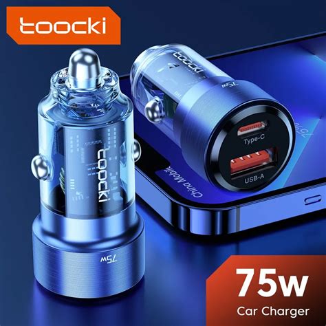 Toocki Usb C W Car Quick Charger Qc Pd Type C W Fast