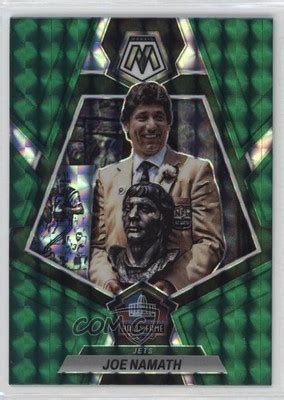 2023 Panini Mosaic Hall Of Fame Green Mosaic Prizm Joe Namath 272 HOF