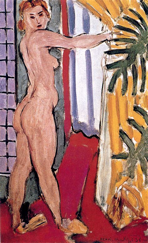 An Nude Dtanding Before An Open Door 1936 By Henri Matisse Artchive