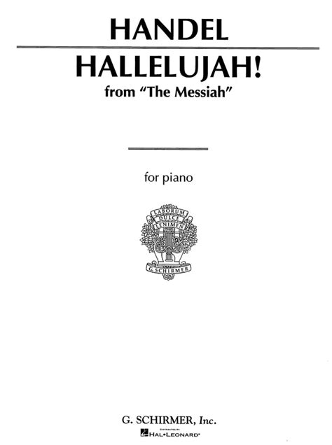 Hallelujah Chorus Von Georg Friedrich Händel Im Stretta Noten Shop Kaufen