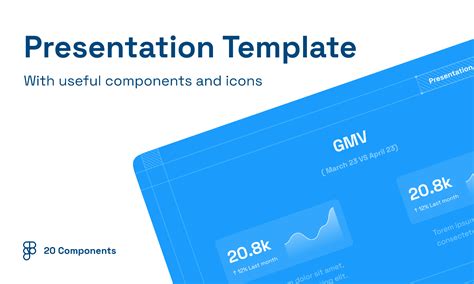 Presentation Template With Components And Icons Figma