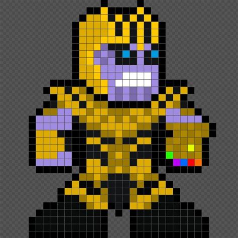 Thanos Pixel Art Minecraft