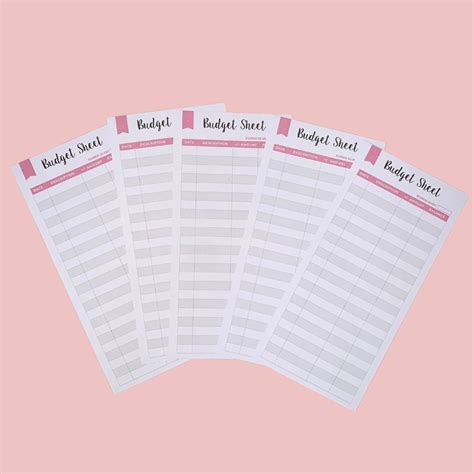 Budget Sheet A Pack Budget Expense Tracking Sheetsbudget Etsy