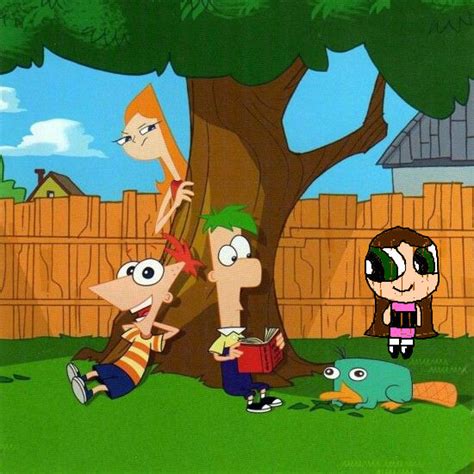 Me with Phineas, Ferb, Candice and Perry by jrg2004 on DeviantArt