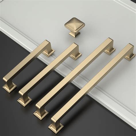 Amerdeco Pack Brushed Brass Cabinet Pulls Inch Mm Hole Centers