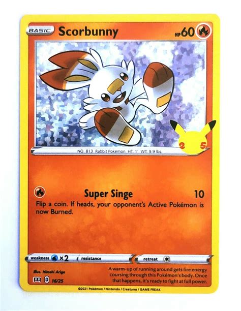 Scorbunny Mcdonalds Pokemon Card Printable Cards