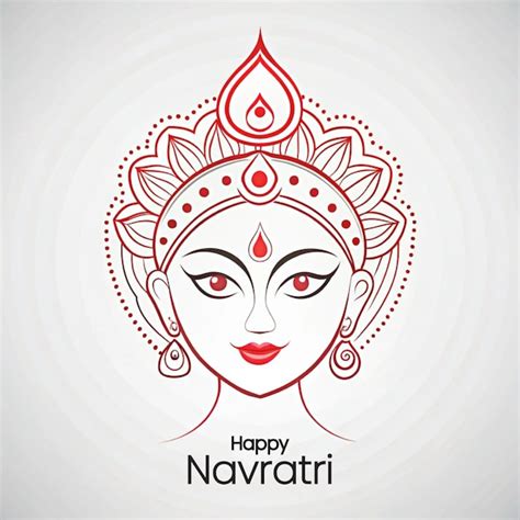 Navratri goddess Durga vector art design for social media | Premium AI ...