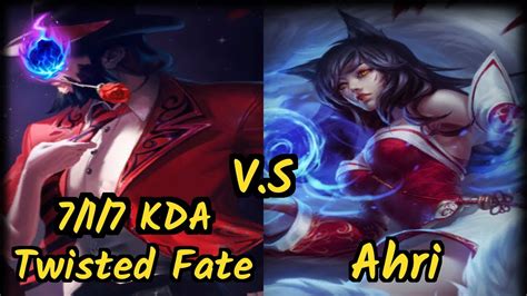 Gross Gore TWISTED FATE Vs AHRI 7 1 7 KDA MID GAMEPLAY EUW Ranked