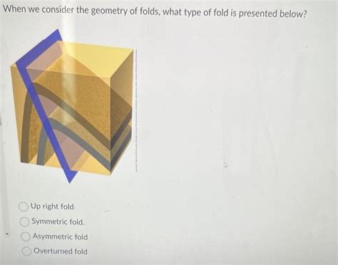 Solved When we consider the geometry of folds, what type of | Chegg.com