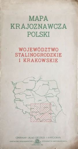 Mapa Wojew Stalinogrodzkiego Stalinogr D Bedo Wie Kup Teraz