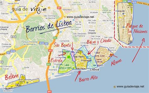 Plan Des Quartiers De Lisbonne Carte Des Quartiers De Lisbonne