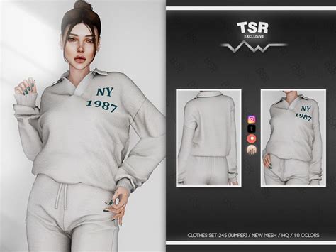 Busra Tr S Clothes Set Jumper Bd In Sims Clothing