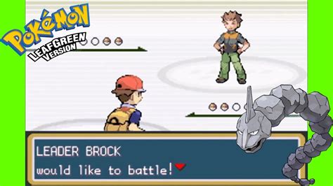 Pok Mon Leaf Green Gba Pewter City Gym Leader Brock Youtube